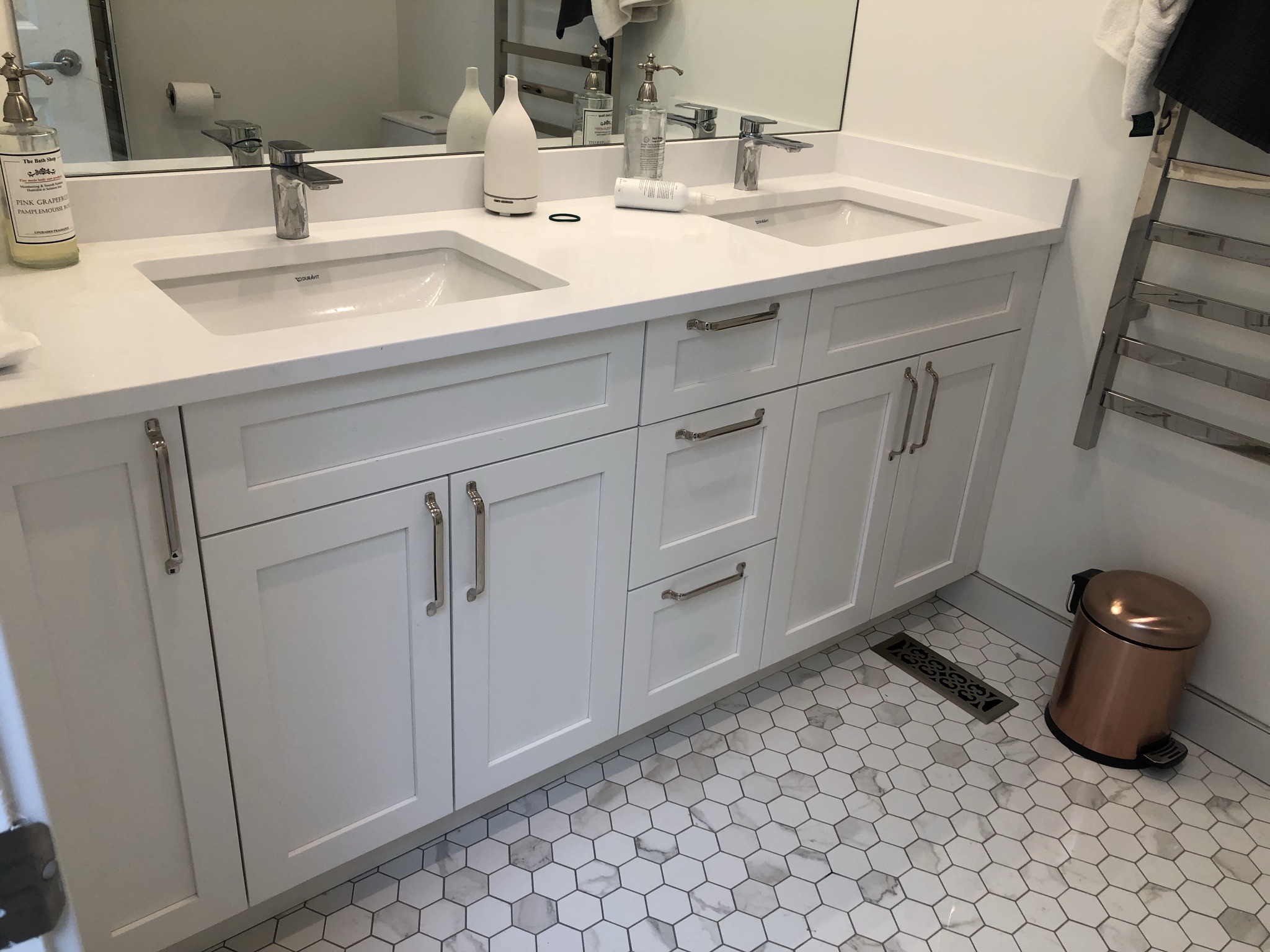 Guest Bathroom Renovation with Custom Vanity